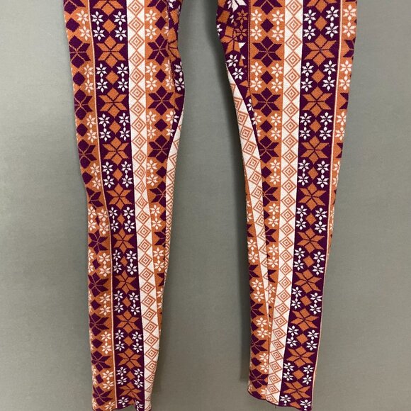 Intimately Free People Fair Isle Leggings Sweater Knit Snowflakes Striped Small - Picture 9 of 16